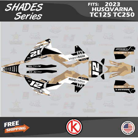 Kalair GFX Graphics Kit for Husqvarna MX 2 STROKE TC125 and TC250 (2023+) Shades Series Kalair GFX Graphics Kit for Husqvarna MX 2 STROKE TC125 and TC250 (2023+) Shades Series