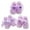 Purple, variant on Dengjunhu 3 Pairs Newborn Baby Girl Solid Color Bowknot Flower Non-slip Cotton Floor Socks