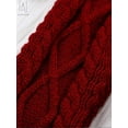 thumbnail image 5 of Gustave Women Thigh High Socks Extra Long Over the Knee Cotton Knit Warm Thick Tall Long Boot Stockings Leg Warmers, Wine Red, 5 of 6
