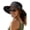 Black, variant on Womens Sun Hat with Ponytail Hole Beach Hiking Summer Wide Brim Outdoor Protection Foldable Bucket Hat