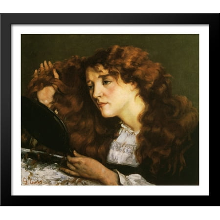 Portrait of Jo, the Beautiful Irish Girl 32x28 Large Black Wood Framed Print Art by Gustave
