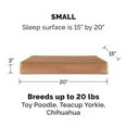thumbnail image 2 of FurHaven | Deluxe Memory Foam Terry & Suedine Mattress Pet Bed for Dogs & Cats, Camel, Small, 2 of 9