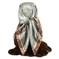 thumbnail image 2 of Prolriy Silk Bandanas for Women, Womens Spring Summer Prints Satin Cashew Flower Prints Square Scarf Pañuelos Para La Cabeza Para Mujer Green, 2 of 5