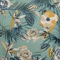 thumbnail image 1 of oneOone Polyester Lycra Dusty Teal Green Fabric Florals Fabric For Sewing Printed Craft Fabric By The Yard 56 Inch Wide, 1 of 6
