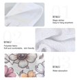thumbnail image 5 of Colorful Flowers 2 Pack 14''x18'' Hand Towels Soft Coral Fleece Quick Dry Hook and Loop for Kitchen Bathroom, 5 of 7