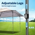 thumbnail image 2 of SPECSTAR 13x13ft Pop Up Gazebo One Push Setup Outdoor Canopy Tent Heavy Duty with Wheel Carry Bag, Center Lock and 4 Sandbags, 169 Square Feet of Shade, Beige, 2 of 7