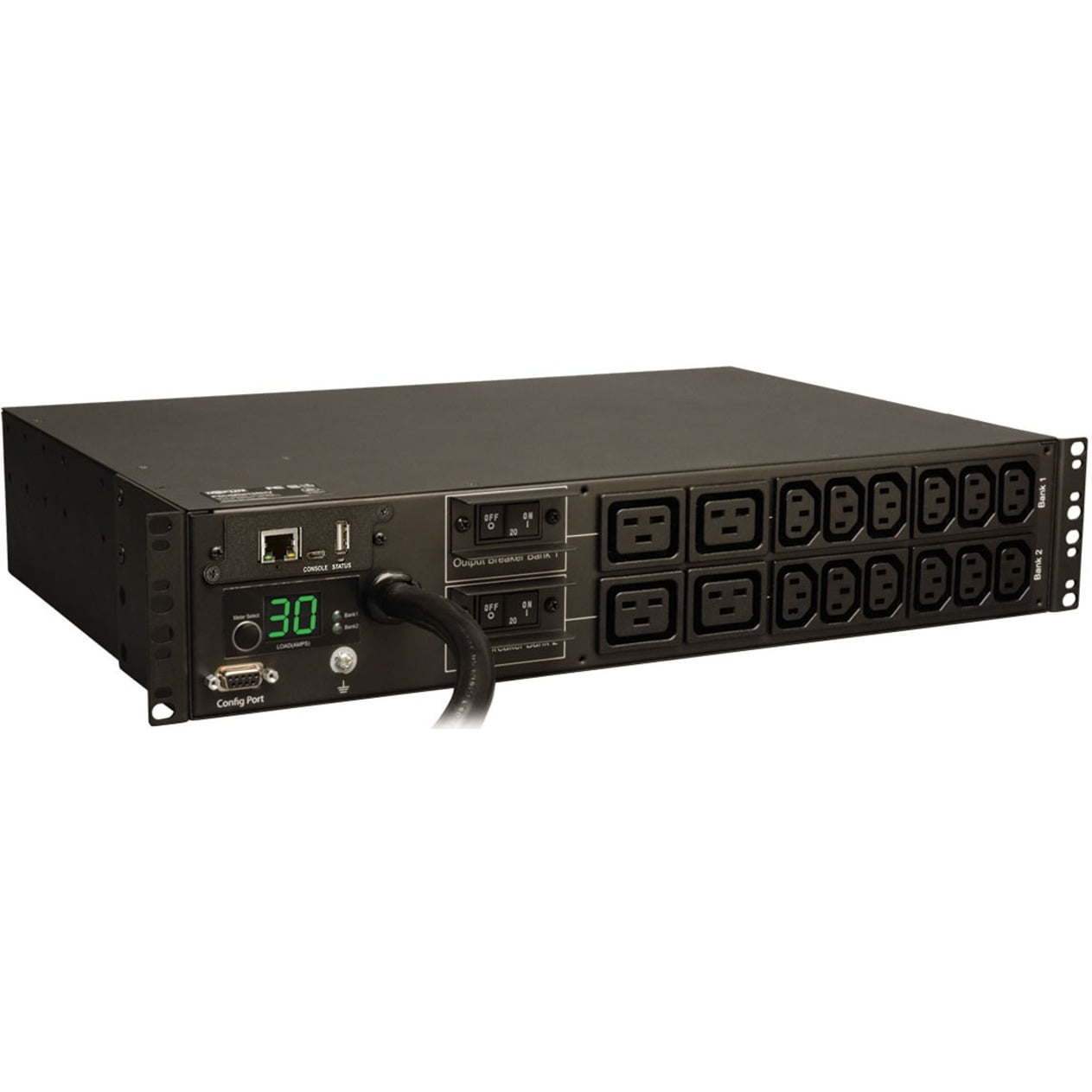 Tripp Lite PDU Monitored 208V/240V 30A 12 C13; 4 C19 L630P Horizontal