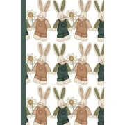 Notebook - Bunnies with Daisy: Exercise Book 190 Lined Journal Pages Diary 6x 9 Large Composition Note Book Gloss Finish Paperback