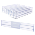 thumbnail image 1 of 8PCS Drawer Dividers Organizer Adjustable Cabinet Storage Clothes Organizer Drawers Separators Kitchen Drawer Organizer, 1 of 7
