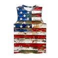 thumbnail image 5 of Tank for Women under $5 Independence Day Sleeveless Round Neck Casual T-shirt Multicolor XXXXL, 5 of 5