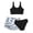 A20 SWIMSUITSET Black, variant on GXWEA 3 PCS Bathing Suit Kids Teen Swimsuits For Girls 12-14 Girls 3 Piece Bathing Suit Summer Racerback Swimsuit With Shorts Beach Tankini Sets Black 16-17 Years