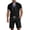 Black, variant on Two Piece Outfits for Men Short Sleeve Pullover Shirts Shorts Matching Set Summer Loungewear Set
