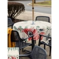 thumbnail image 5 of Outdoor Tablecloth with Umbrella Hole for Patio/Picnic/Party/Camping, Poppy Flowers Eucalyptus Waterproof Table Cloth Square Cover Washable, Rustic Weeping Botanical Linen (60"x 60"), 5 of 8