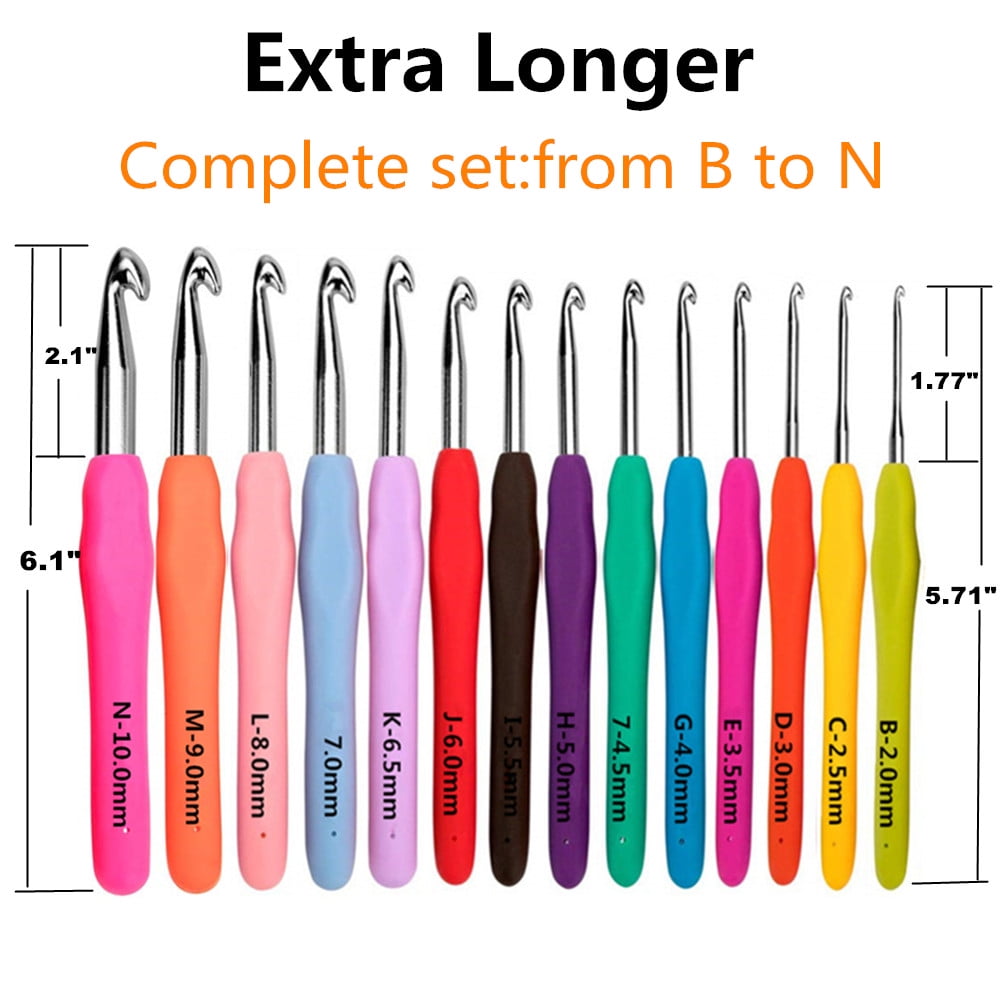 Large Crochet Hooks 10.0mm,9.0mm,8.0mm,7.0mm,6.5mm, Big Size