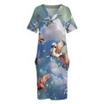 thumbnail image 4 of Ropa con bolsos para mujer Vestido de cumpleaños Animales legendarios Pegaso volando en el cielo nocturno 8 Pegasos en todos los colores, 4 of 7