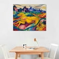 thumbnail image 2 of Orinice  Yellow Cow  Canvas Art Print Stretched Framed Painting Picture Poster Giclee Wall Decor by Franz Marc  16x12in, 2 of 6