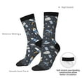 thumbnail image 4 of KLL Space Cars Print Cool Socks Men's Women's Crew Socks Funny Crazy Novelty Stockings, 4 of 6