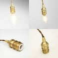 thumbnail image 2 of KAYYELAMP Vintage Brown Twisted Cord 11.81" Length H-Type Track Mount Lighting E12 Mini Brass Base Industrial Style for Store Kitchen(No Bulb, Track), 2 of 7