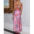 thumbnail image 2 of Vestido largo Realtix con estampado de satén de verano sin espalda para mujer, 2 of 6
