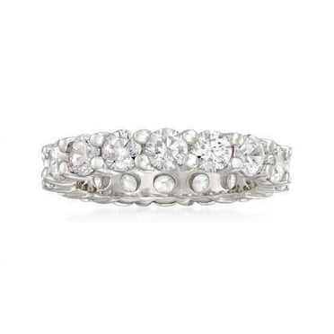 2.50CT Natural Diamond (SI1,I-J) Round Eternity Ring 14K White Gold Fine Jewelry for Unisex Gifts