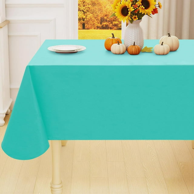 Rectangle Table Cloth x Wipeable Vinyl Tablecloths Protector Oil Spill Proof Plastic Table Cover for Dining Picnic Camping Outdoor