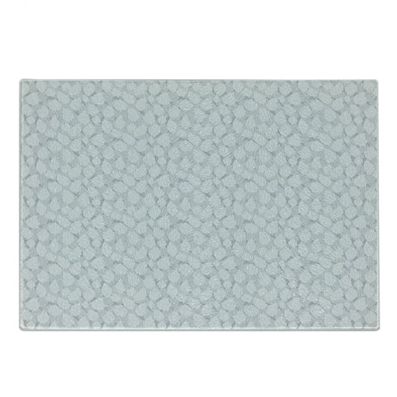 Botanical Cutting Board, Pattern of Simple Nature Creative Leaf Designs in Neutral Tones Garden Art, Decorative Tempered Glass Cutting and Serving Board, in 3 Sizes, by Ambesonne