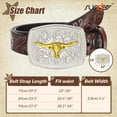 thumbnail image 6 of SUOSDEY Kid Western Leather Belts for Boys Girls,Toddler Youth Longhorn Bull Buckle Belt for Jeans Christmas Gifts, 6 of 8
