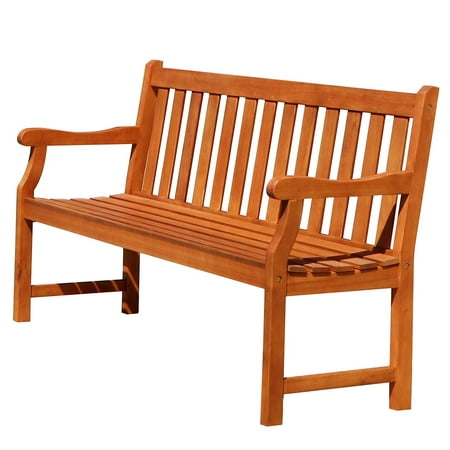 Baltic 5-foot Eucalyptus Wood Garden Bench - Walmart.com