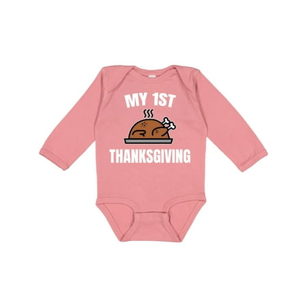 

Inktastic My 1st Thanksgiving Gift Baby Boy or Baby Girl Long Sleeve Bodysuit