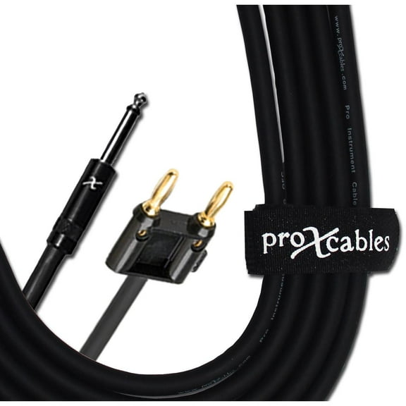 ProX XC-QB100 100 FT 1/4" TS-M to Banana High Performance Speaker Cable 12-AWG
