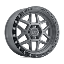 Black Rhino Kelso 17X9 5X127 -18Et 112.1Cb Battleship Gray W/ Black Ring Wheel