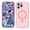 Pink, variant on Glitter Magnetic Case for iPhone 15 Pro Max with Tempered Glass Screen Protector - Purple