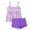 Purple, variant on Qingpeng Womens Two Piece Tankini Swimsuits Colorful Stripe Print Modest Swim Top Boyshort Bathing Suits
