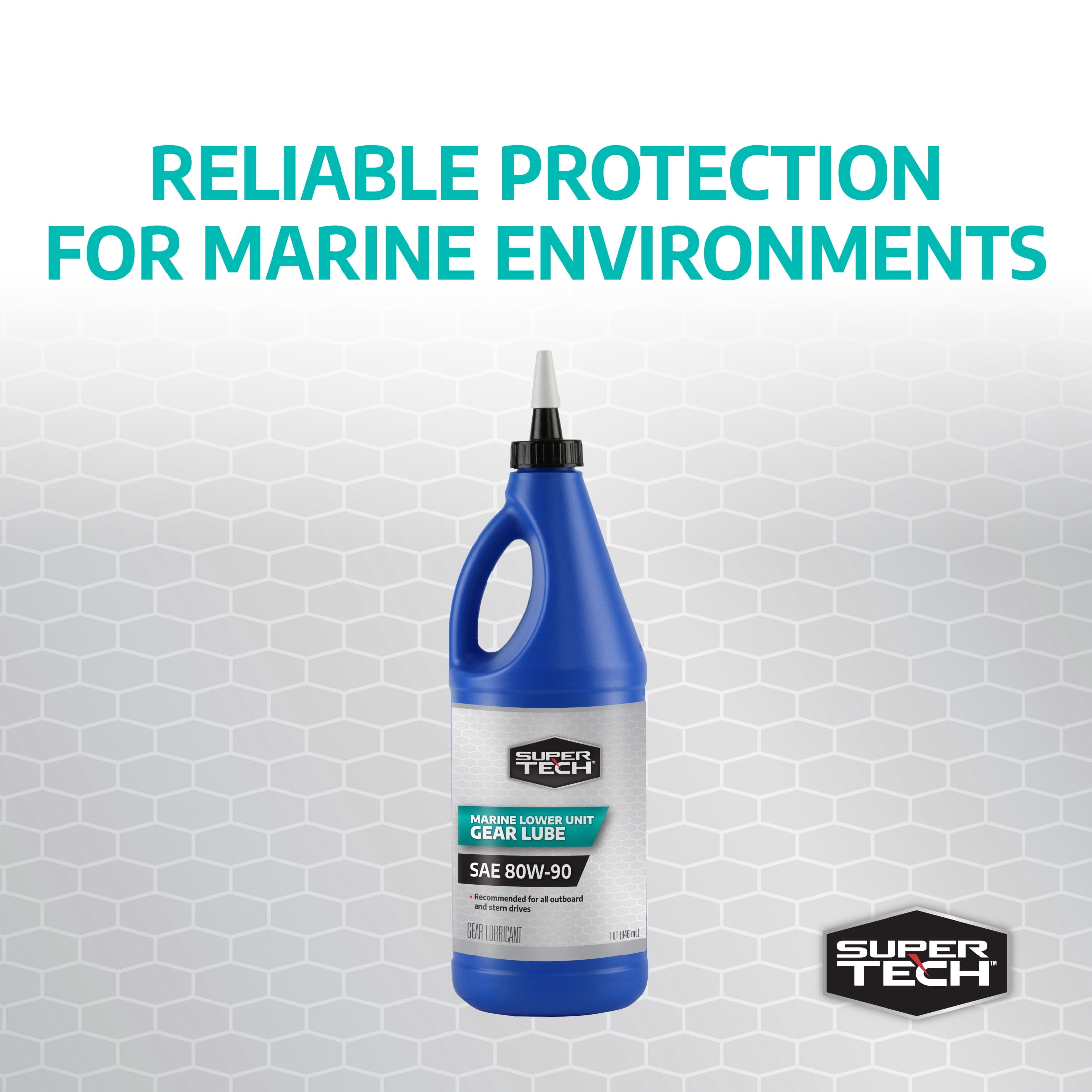Super Tech Marine Gear Lube 80W-90, 1 Quart Bottle