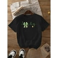 thumbnail image 2 of St. Patrick'S Day Shamrock Graphic Print T-Shirt, Short Sleeve Crew Neck Casual Top, Perfect for SumCamisetas de verano para mujer, manga corta, cuello redondo, casual, lindo, con gráficos, camisetas, 2 of 7