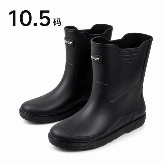 YUCHANG Men’s Waterproof Rain Boots, Non-slip Short Ankle Rubber Boots, Outdoor Gardening Shoes, Lightweight Footwear