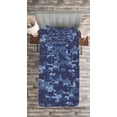 thumbnail image 3 of Ambesonne Camo Quilted Bedspread Set 2 Pcs, Grunge Camouflage Style Effect, Twin Size, Pale Blue and Dark Blue, 3 of 3