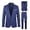 Navy, variant on Valora Men's Suit Set Classic Color Slim Fit Three Piece Wardrobe for Business and Fashion Khaki 2XL