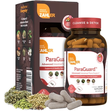 Zahler ParaGuard Capsules, 30 Count, Gut Health Supplement & Digestive Support with Wormwood, Garlic, Pumpkin Seed, Clove