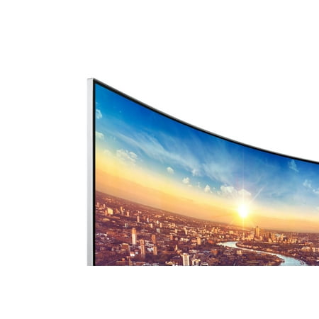 Samsung - 34” ViewFinity CJ791 QHD FreeSync Thunderbolt Monitor with speakers - White/Silver