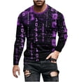 thumbnail image 4 of Tawop Mens T Shirts Crew Neck Long Sleeve Pullover Graphic Casual Purple M, 4 of 5