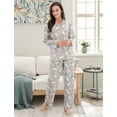 thumbnail image 4 of Richie House Women's Knit Flannel Pajama Sleepwear Set with Pants RHW2843, 4 of 7