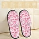 thumbnail image 2 of Fotbe Pink bows Pantuflas Peludas para Mujer con Estampado, Zapatillas de Peluche, Zapatos de Invierno para Casa, Uso Interior y Exterior-Large, 2 of 8
