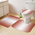 thumbnail image 2 of Red Ombre Bath Mat 3 Piece Bathroom Rug Set, Modern Gradient Abstract Art Non Slip Bath Rug Contour Mat and Toilet Lid Cover, Absorbent Shower Mats Soft Bath Rugs and Mats Sets, 2 of 8