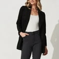 thumbnail image 2 of Fesfesfes Cardigan for Women Casual Belt Long Sleeve Turn-down Collar Cardigan Tops, 2 of 7