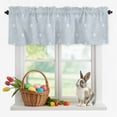 thumbnail image 2 of Valance for Windows,Easter Egg Rabbits on Blue Valances Curtain Rod Pocket Valance for Kitchen Bedroom Living Room Bathroom,Abstract Geometric Short Curtains Window Treatment 42x12in, 2 of 9