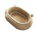 thumbnail image 2 of Cama rascadora para gatos, bandeja rascadora profunda 3 en 1, resistente al desgaste, moderna, portátil, protector de muebles, sofá, ovalado, para des, 2 of 10