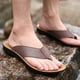 thumbnail image 5 of Zapatos de playa, chanclas para hombre, sandalias de cuero, zapatillas casuales para hombre, sandalias antideslizantes para exteriores, zapatos para hombre, 5 of 6