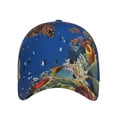 thumbnail image 2 of Naloa Original Classic Low Profile Hat Men Women Baseball Cap Dad Hat Adjustable Unconstructed Colorful Coral Reef Print Cap, 2 of 9