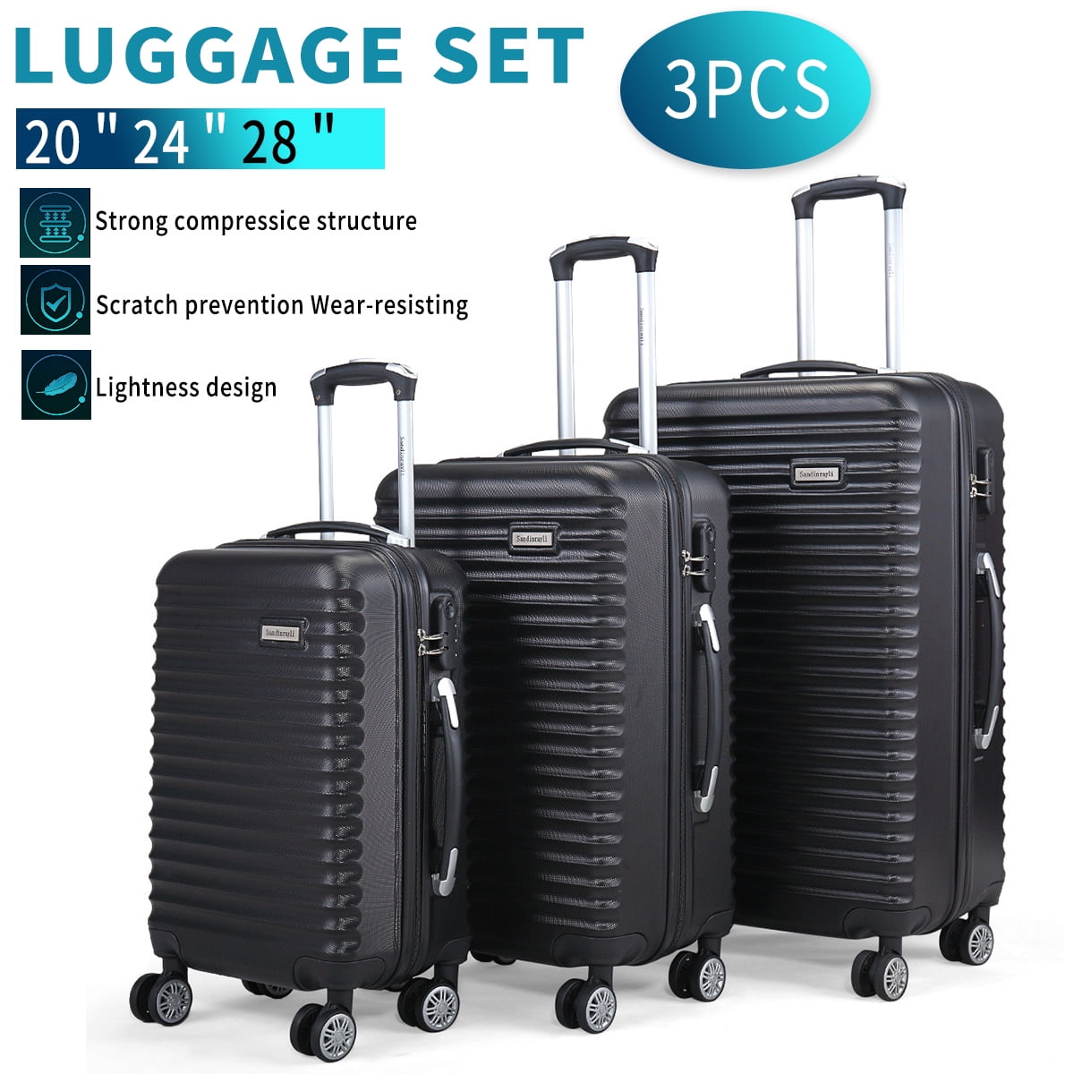 luggage with strong wheels
